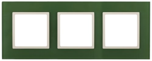 Рамка универсальная Эра Elegance 3-м. стекло зеленое/слоновая кость фото Рамка универсальная Эра Elegance 3-м. стекло зеленое/слоновая кость картинка